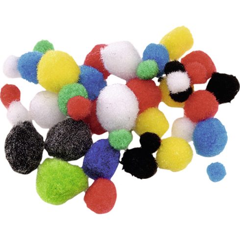 Knorr Prandell színes 8-20 mm 100 db/csomag pompom