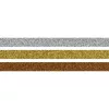 Heyda zlatno-srebrna ljepljiva traka s glitterom, 3 komada