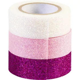 Heyda Pink 3 komada ljepljive trake s glitterom