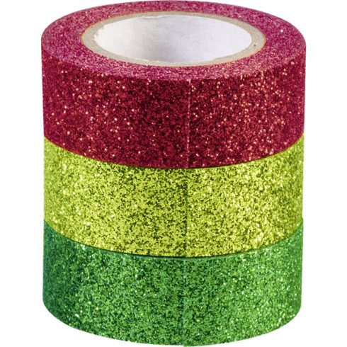 Heyda X-Mas 3 db glitteres ragasztószalag