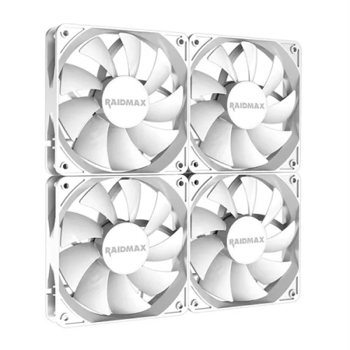 RAIDMAX X-AIR 4ks 120mm RGB biely ventilátor