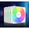 RAIDMAX X-AIR 4ks 120mm RGB biely ventilátor
