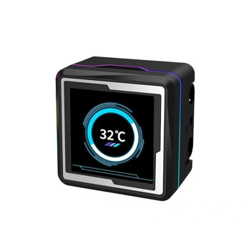 RAIDMAX LM240 240mm ARGB+LCD fekete vízhűtéses processzor hűtő