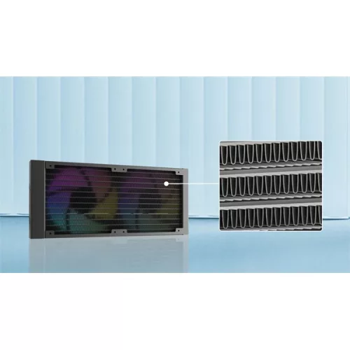 RAIDMAX LM240 240mm ARGB+LCD fekete vízhűtéses processzor hűtő