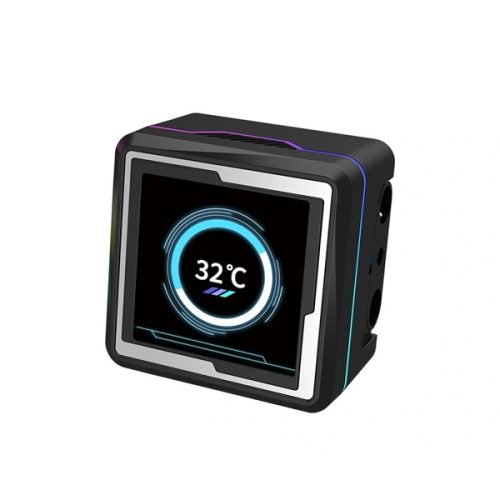 RAIDMAX LM360 360mm ARGB+LCD fekete vízhűtéses processzor hűtő