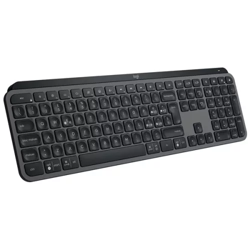 Logitech MX Keys S lézergravírozott magyar kiosztású grafitszürke vezeték nélküli billentyűzet