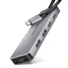 Axagon HMC-5H60 5Gbps 5v1 sivý hub typu C