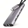 Axagon HMC-6G2L 10Gbps 6v1 sivý hub typu C