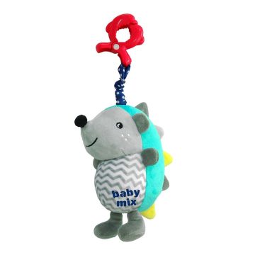   Gyerek plüss zenélős játék Baby Mix Süni kékes szürke