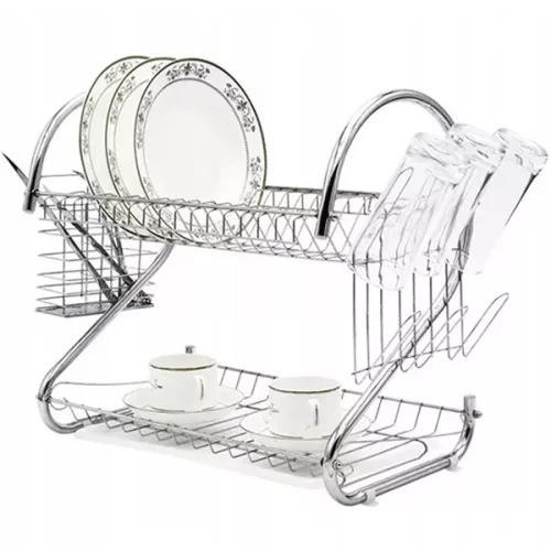 TOO KT-582 Suport metalic pentru vase de bucătărie MIDI cu două niveluri, 25x52x38cm