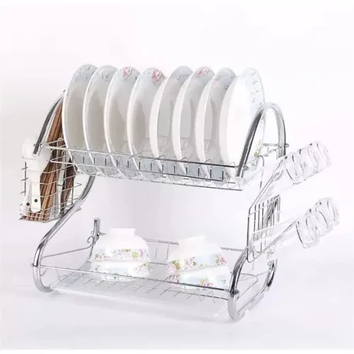 TOO KT-582 Suport metalic pentru vase de bucătărie MIDI cu două niveluri, 25x52x38cm