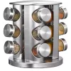 Set de 12 borcane rotative pentru condimente din sticlă IRIS KT-012