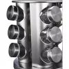 Set de 12 borcane rotative pentru condimente din sticlă IRIS KT-012