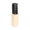 Set cuțite de friptură IRIS KT-602, 7 piese, cu suport (6 cuțite + bloc de depozitare din lemn)