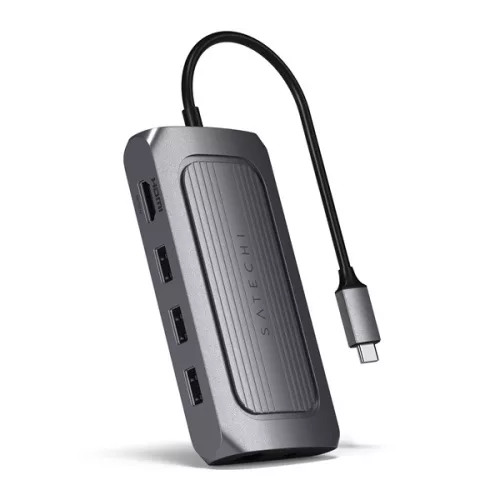 Satechi ST-U4MA3M USB 4 HUB, vesmírne sivý