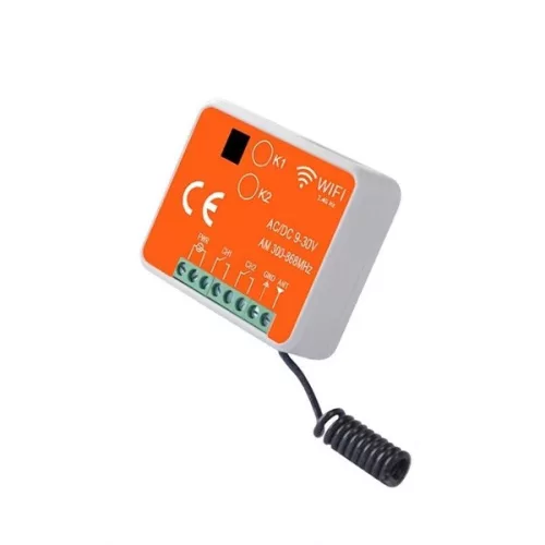 IR RxUni-WIFI, univerzalni, 2-kanalni, TUYA wifi prijemnik, 300-868 MHz