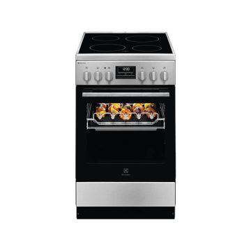   Electrolux LKR540267X inox, szabadonálló, kerámialapos, elektromos, főzőzóna: 4, sütő:57L, grill, tűzhely