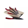 Berlinger Haus BH/2552NO cu tocător din bambus, set de 6 cuțite Metallic Line Burgundy Edition