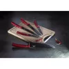 Berlinger Haus BH/2552NO cu tocător din bambus, set de 6 cuțite Metallic Line Burgundy Edition