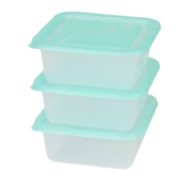   FLAIR 80052 Freezy 1.2L Ladă frigorifică pătrată verde smarald pentru depozitarea alimentelor, cu 3 piese