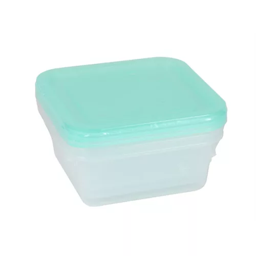 FLAIR 80052 Freezy 1.2L Ladă frigorifică pătrată verde smarald pentru depozitarea alimentelor, cu 3 piese
