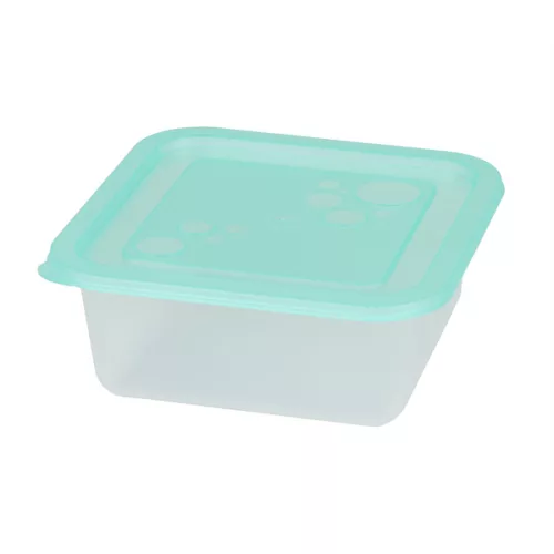 FLAIR 80052 Freezy 1.2L Ladă frigorifică pătrată verde smarald pentru depozitarea alimentelor, cu 3 piese