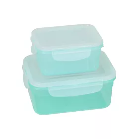   FLAIR 81012 Click&Fresh 1.1L/0.5L cutie verde smarald pentru depozitarea alimentelor, pachet de 2
