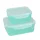 FLAIR 61621 Click&Fresh 2.1L/1.1L cutie verde smarald pentru depozitarea alimentelor, pachet de 2