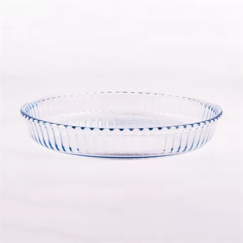 Borcan rotund din sticlă rezistentă la căldură BORCAM, cu nervuri, 2.950ml, 319*50mm