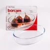 Borcan oval din sticlă termorezistent BORCAM 2.360ml, 306*216*60mm