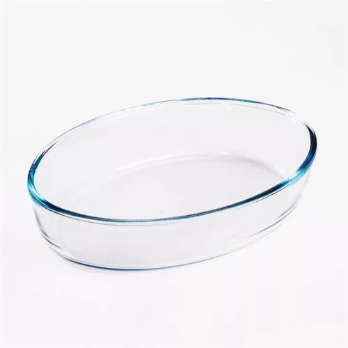 Borcan oval din sticlă termorezistent BORCAM 1.550ml, 263*182*60mm