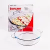 Borcan rotund din sticlă termorezistentă BORCAM cu mâner 1.850ml, 390*256*54mm