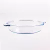 Borcan rotund din sticlă termorezistentă BORCAM cu mâner 1.850ml, 390*256*54mm