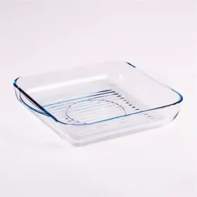   Borcan pătrat din sticlă termorezistentă BORCAM cu mâner 3.250ml, 318*282*60mm