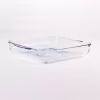 Borcan pătrat din sticlă termorezistentă BORCAM cu mâner 3.250ml, 318*282*60mm