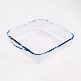   Borcan pătrat din sticlă termorezistentă BORCAM cu mâner 1.950ml, 256*220*60mm