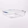 Borcan pătrat din sticlă termorezistentă BORCAM cu mâner 1.950ml, 256*220*60mm