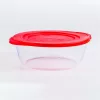 Borcan rotund din sticlă termorezistentă BORCAM cu mâner, capac din plastic 2.200 ml, 251*220*80 mm