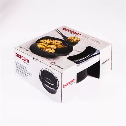 Oală antiaderentă BORCAM cu capac 2.100ml, 251*220*80mm