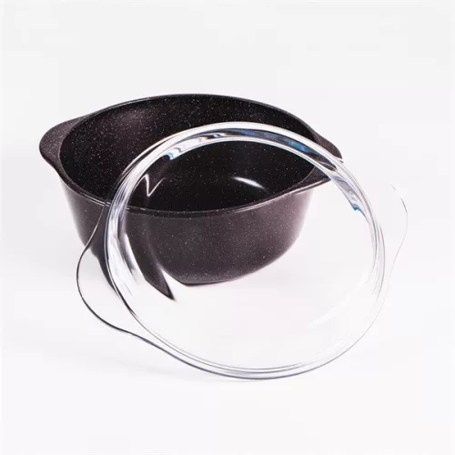 Oală antiaderentă BORCAM cu capac 2.100ml, 251*220*80mm