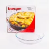 Borcan rotund din sticlă rezistentă la căldură BORCAM, cu nervuri, 1,720 ml, 260 * 45 mm