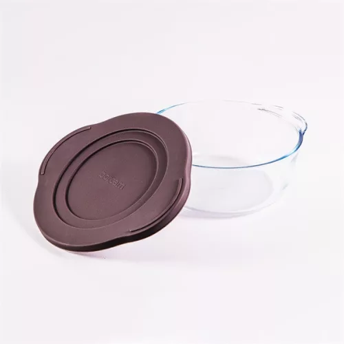 Borcan de sticlă termorezistent BORCAM cu capac de plastic 1,450 ml