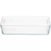 Borcan de sticlă rezistent la căldură BORCAM, pătrat, cu nervuri, 3.000 ml, 306*209*64 mm