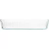 Borcan de sticlă rezistent la căldură BORCAM, pătrat, cu nervuri, 3.000 ml, 306*209*64 mm