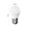 LED žiarovka Emos ZQ6E43 Classic Mini Globe E27/6,5 W (60 W)/806 lm/prírodná biela