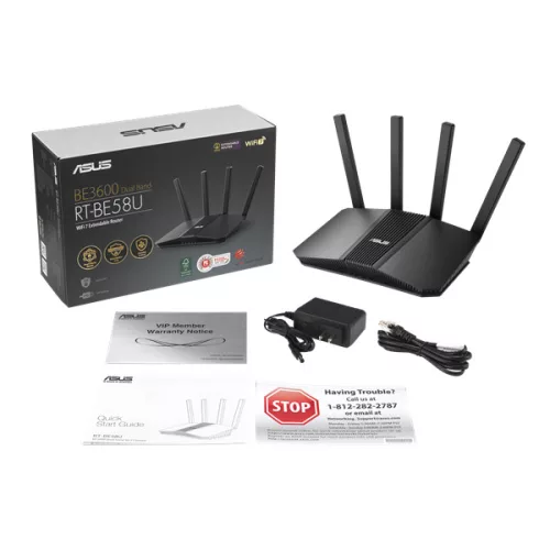 ASUS RT-BE58U 688+2882Mbps fekete vezeték nélküli router