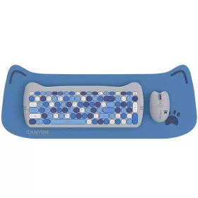   Canyon HSET-W6 HU Kitty Edition blaue kabellose Tastatur und Maus