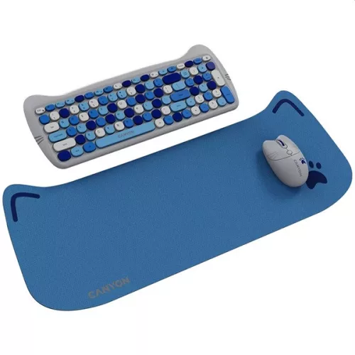 Canyon HSET-W6 HU Kitty Edition blaue kabellose Tastatur und Maus