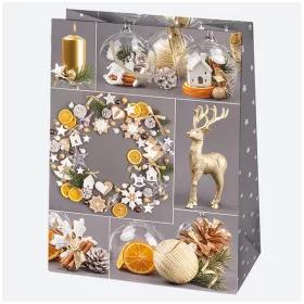   IRIS Karácsonyi ajándéktasak, 405x560x250 mm, különböző színekben és mintával