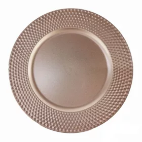   Tavă decorativă rotundă cu iris, 33 cm, trandafir, cu margine zimțată